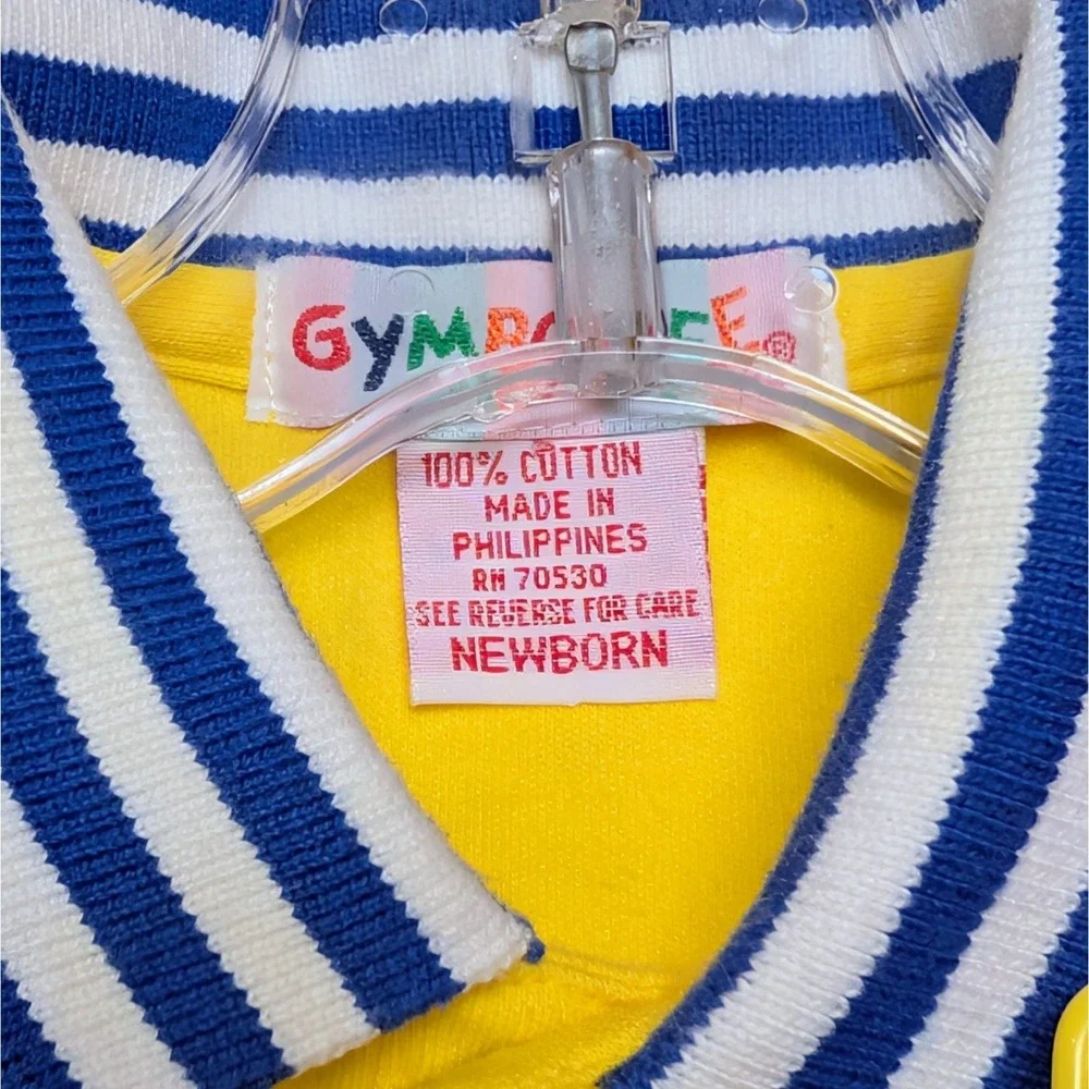 VTG Gymboree Turtle Bubble Overalls Shirt 2pc Set‎ Rainbow Tag 90s Baby Newborn